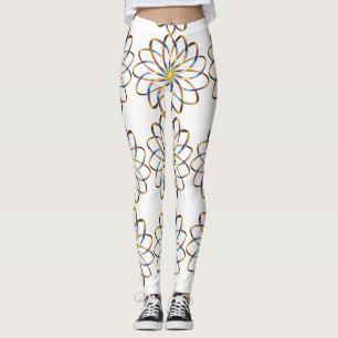 abstrakte blasse Blume Leggings