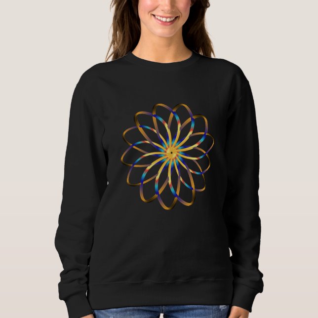 abstrakte blasse Blume Sweatshirt (Vorderseite)
