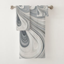 Abstrakte Blätter 2 Badehandtücher Badhandtuch Set