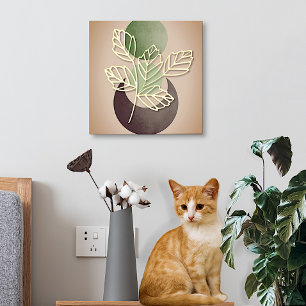 Abstrakte Blätter Botanik Foliendrucke