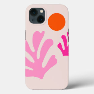 Abstrakte Blätter Rosa Orange Moderne Formen Schni Case-Mate iPhone Hülle