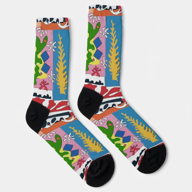 Abstrakte Blätter Socken (Rechts)