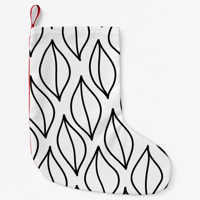 Abstrakte Blätter. Vintage Struktur. Handgezogenes Kleiner Weihnachtsstrumpf (Vorderseite)