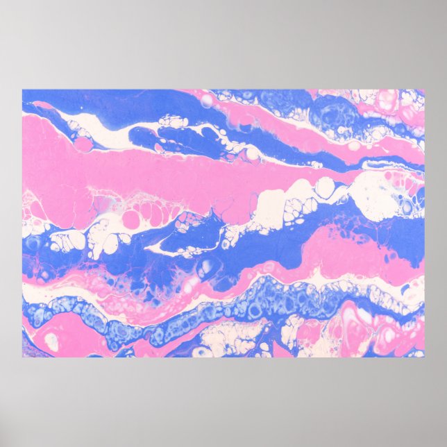 ABSTRAKTE BLAU- UND BROWENDE BILDUNG POSTER (Vorne)