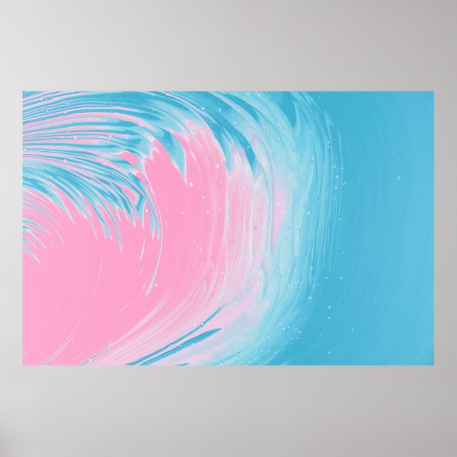 ABSTRAKTE BLAU- UND PINKBILDUNG 2 POSTER (Vorne)