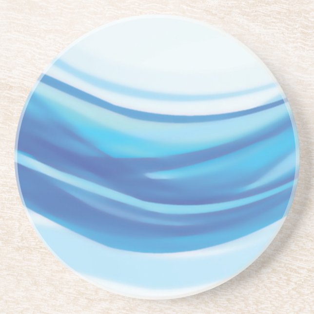 ABSTRAKTE BLAU WEISSE DIGITALE WIRBEL COOL DIGITAL UNTERSETZER (Vorne)