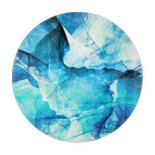 Abstrakte blaue Bewegung: Fraktal-Komposition. Schneidebrett