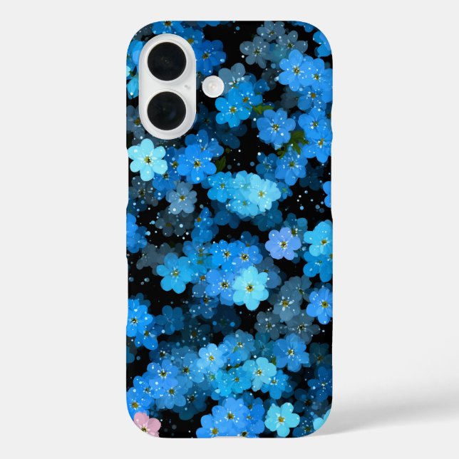 Abstrakte blaue Blumen Case-Mate iPhone Hülle (Rückseite)