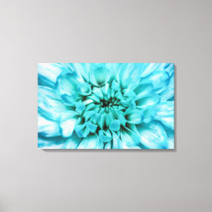 Abstrakte blaue Blumen-Leinwand Leinwanddruck