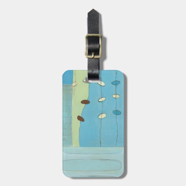 Abstrakte Blaue Eierparade Gepäckanhänger (Vorderseite vertikal)