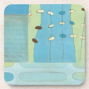 Abstrakte Blaue Eierparade Getränkeuntersetzer