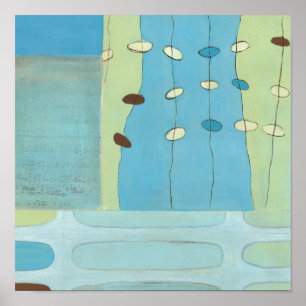 Abstrakte Blaue Eierparade Poster