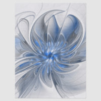 Abstrakte blaue graue Wasserfarbe-Fraktal-Kunst-Bl