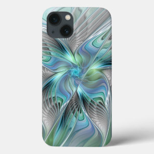 Abstrakte blaue grüne Schmetterling-Fantasy-Frakta Case-Mate iPhone Hülle