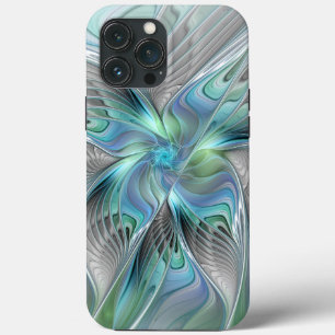 Abstrakte blaue grüne Schmetterling-Fantasy-Frakta Case-Mate iPhone Hülle