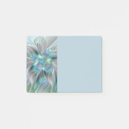 Abstrakte Blaue Grüne Schmetterling Fantasy Frakta Post-it Klebezettel