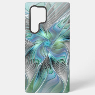 Abstrakte blaue grüne Schmetterling-Fantasy-Frakta Samsung Galaxy Hülle
