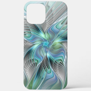 Abstrakte blaue grüne Schmetterlings-Fantasy-Frakt Case-Mate iPhone Hülle