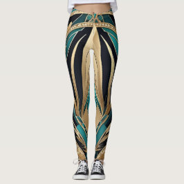 Abstrakte blaue Leggings