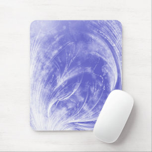 Abstrakte blaue Leuchten und Glühwürmchen Mousepad