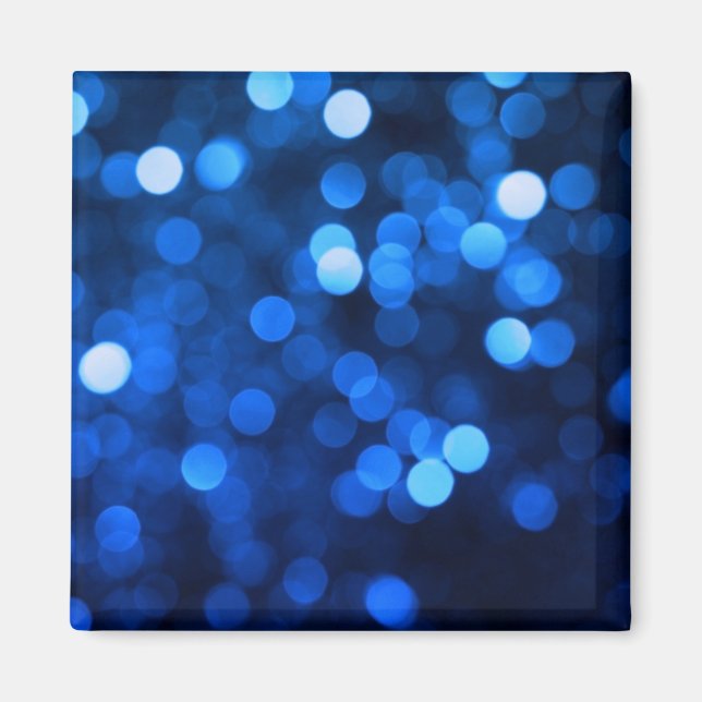 Abstrakte blaue Leuchtpunkte Magnet (Vorne)