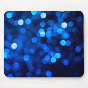 Abstrakte blaue Leuchtpunkte Mousepad