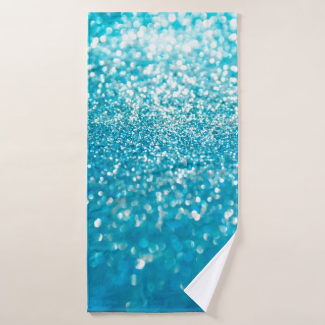 Abstrakte blaue Lichter im Hintergrund Badehandtuch (Badehandtuch)