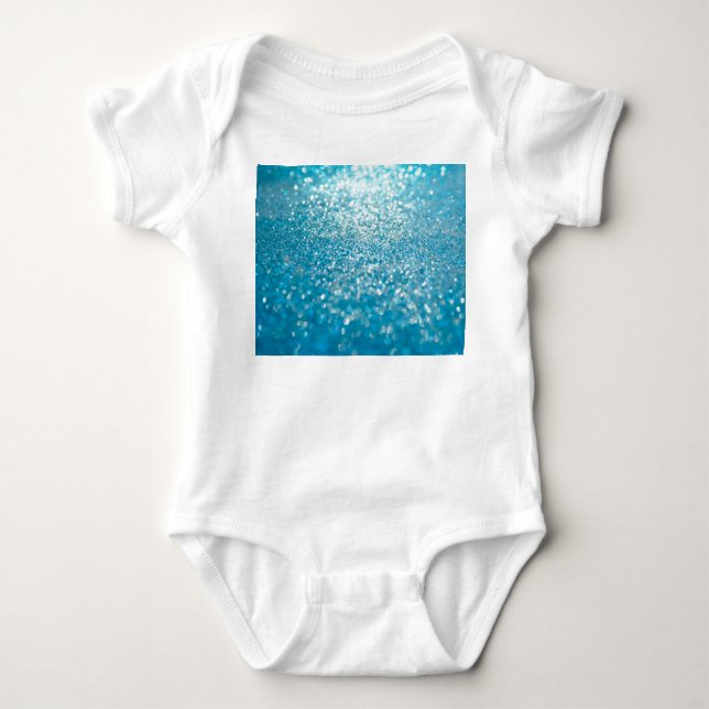 Abstrakte blaue Lichter, künstlerischer Hintergrun Baby Strampler (Vorderseite)