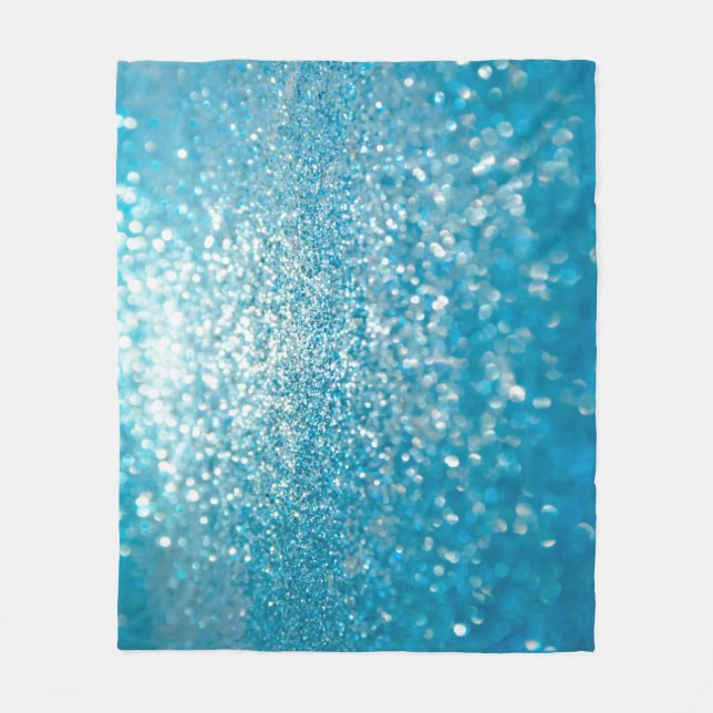 Abstrakte blaue Lichter, künstlerischer Hintergrun Fleecedecke (Vorderseite)