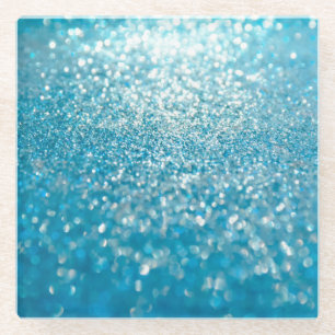 Abstrakte blaue Lichter, künstlerischer Hintergrun Glasuntersetzer