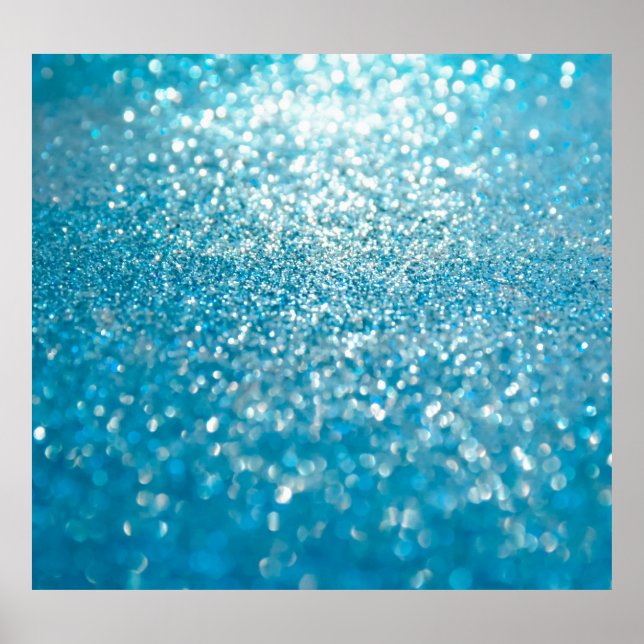 Abstrakte blaue Lichter, künstlerischer Hintergrun Poster (Vorne)