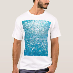 Abstrakte blaue Lichter, künstlerischer Hintergrun T-Shirt