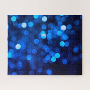 Abstrakte blaue Lichtpunkte Puzzle