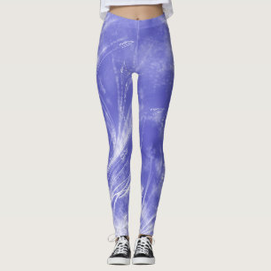Abstrakte blaue Lüstern und Glühwürmchen Leggings