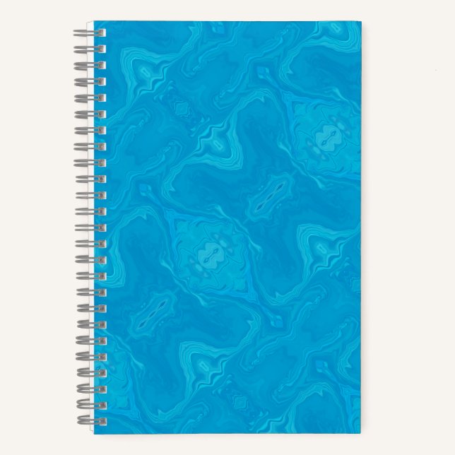 Abstrakte Blaue Marmor-Personalisierte HP-Hülle Notizbuch (Vorderseite)