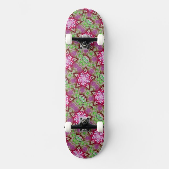 ABSTRAKTE BLAUE PINK LILA STARTEN SKATEBOARD (Vorderseite)