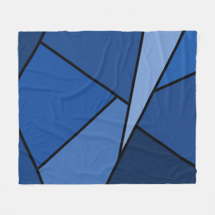 Abstrakte blaue Polygone Fleecedecke