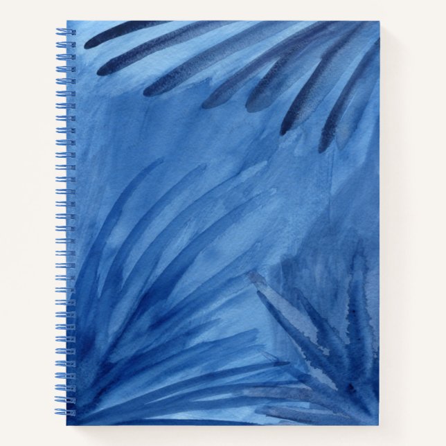 Abstrakte blaue Rays Aquarellbilder - Skizze Notizbuch (Vorderseite)