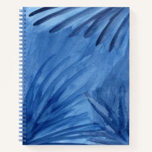 Abstrakte blaue Rays Aquarellbilder - Zeichnung Notizbuch
