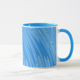 abstrakte blaue silberne metallische tasse