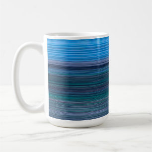 Abstrakte blaue Streifen Kaffeetasse
