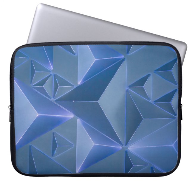 Abstrakte blaue Tapete Laptopschutzhülle (Vorderseite)