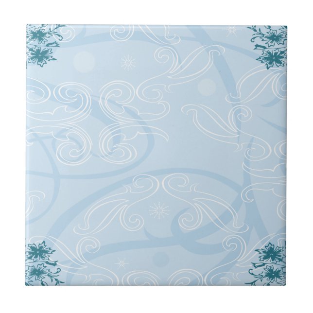 abstrakte blaue Texturfliese Fliese (Vorderseite)