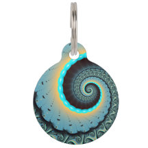 Abstrakte blaue Türkis orange Fraktal-Kunst-Spiral