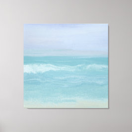 Abstrakte Blaue Uferschornsteine in Wasserfarbe Leinwanddruck