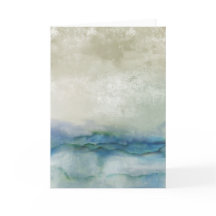 Abstrakte blaue und beige Ozean-Wasserfarbe