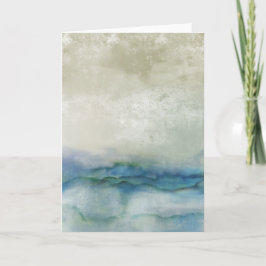 Abstrakte blaue und beige Ozean-Wasserfarbe Karte