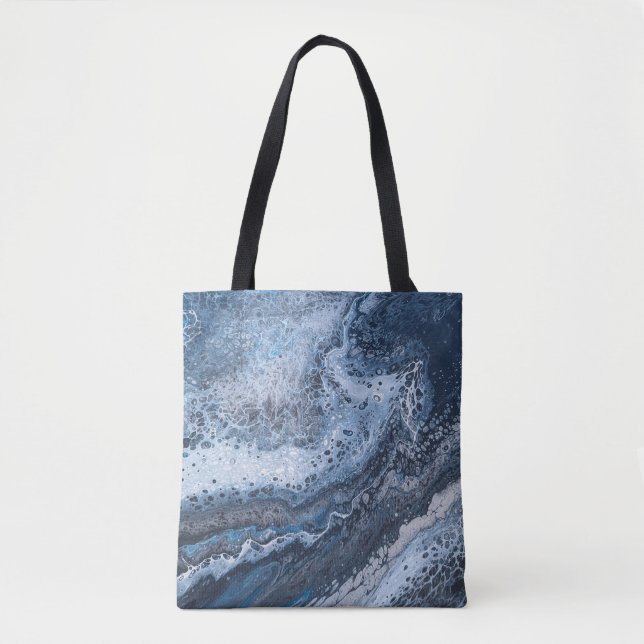 Abstrakte blaue und graue Meeresdrift (Vorderseite)