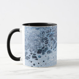 Abstrakte blaue und graue Ozeandrift Tasse