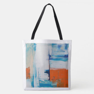 Abstrakte Blaue und Orange Moderne Kunst